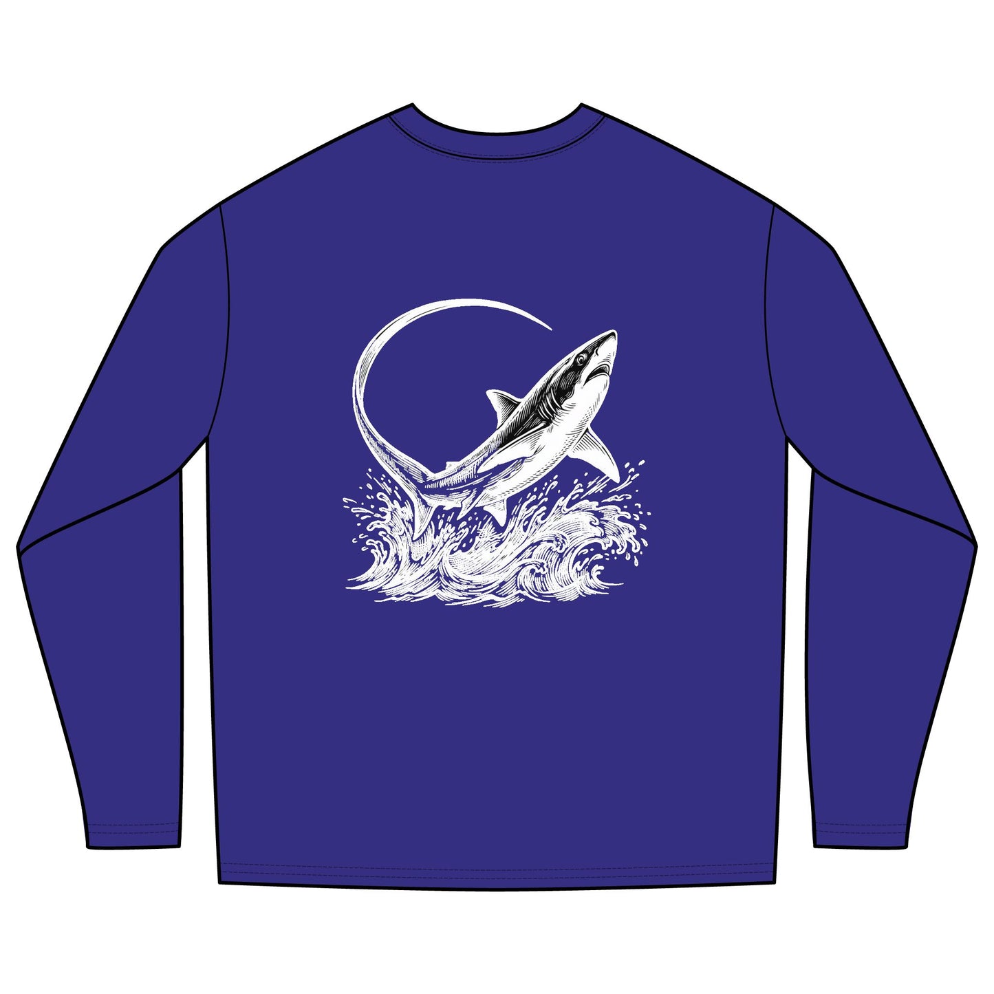 Rash Guard — Thresher Club (Back Image, Front Text)