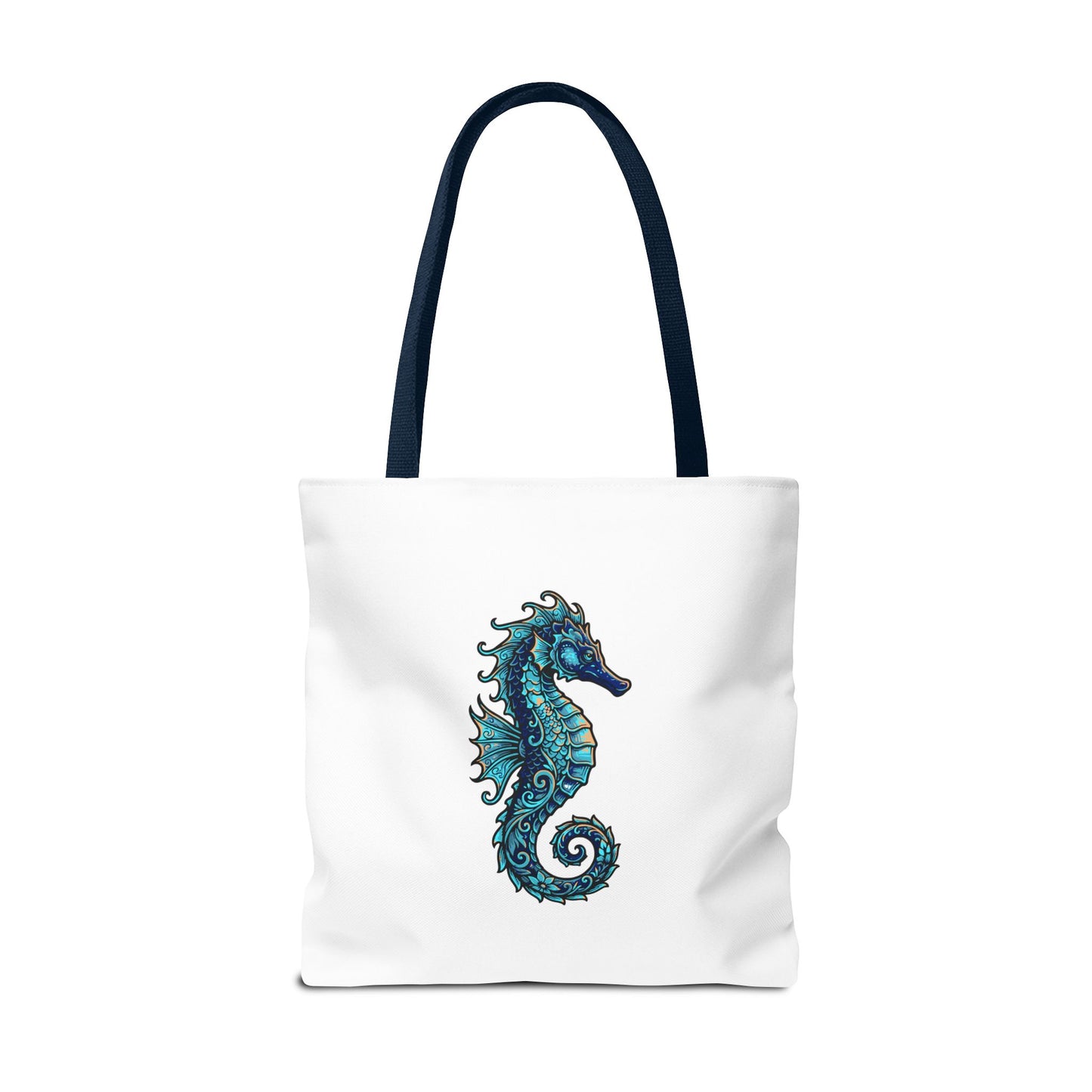 Seahorse Art Tote Bag — Nautical Ocean Tote
