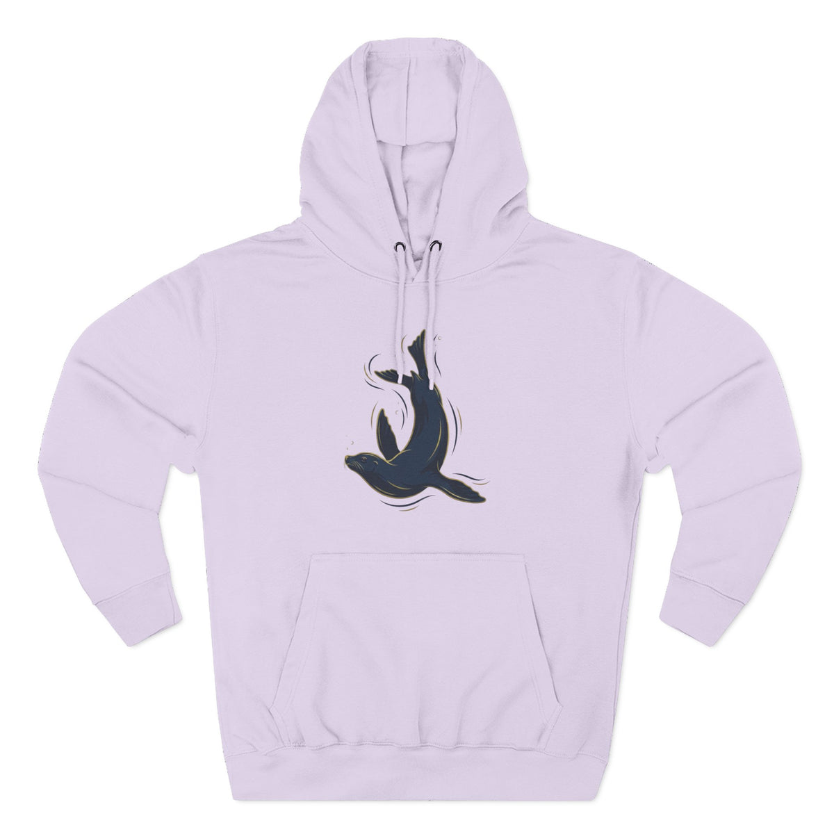 Sea Lion & Marlin Pullover Hoodie - SK Variation (Front & Back Image)