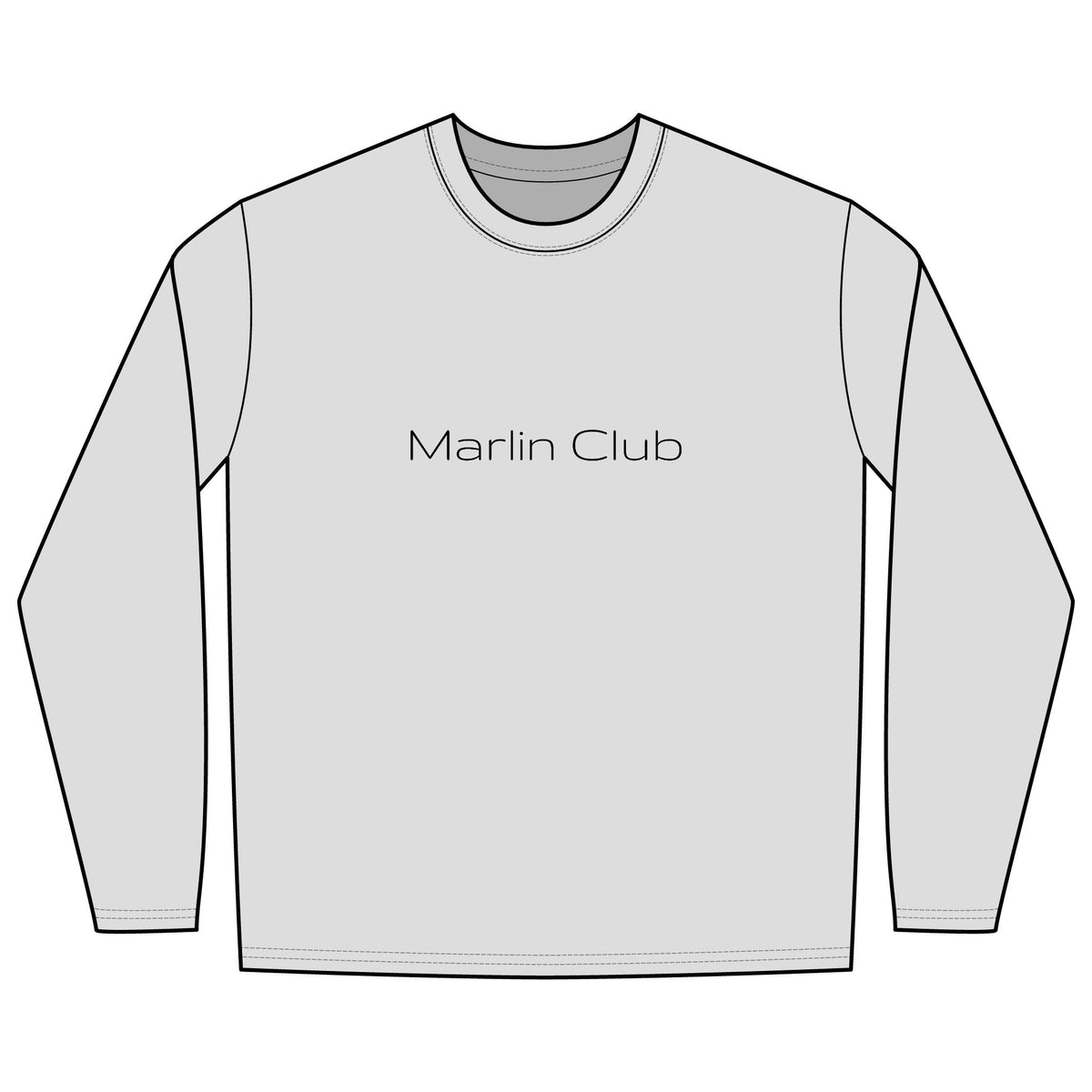 Rash Guard – Marlin Club (Back Image, Front Text)