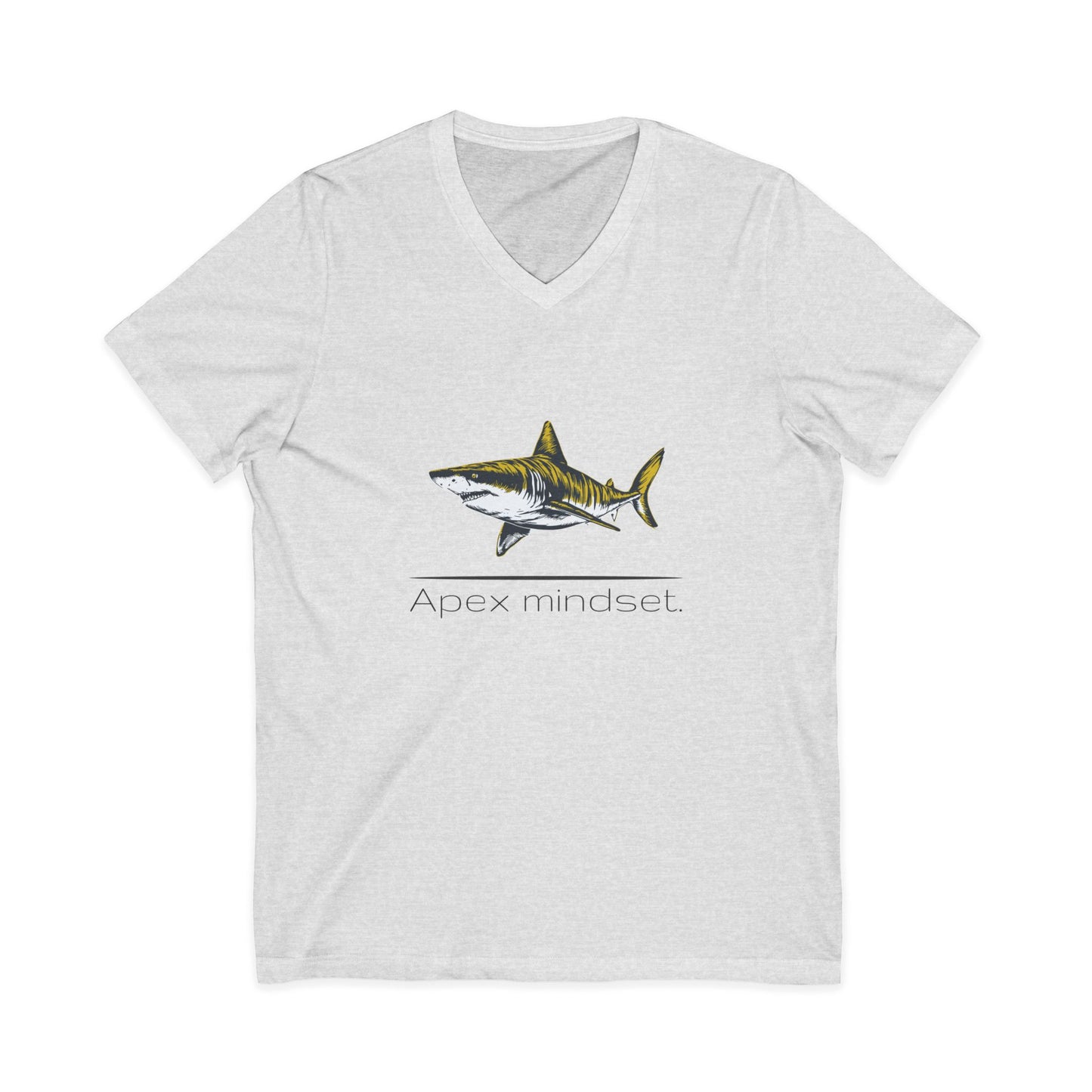 Tiger Shark "Apex mindset" V-Neck Graphic Unisex Jersey Tee
