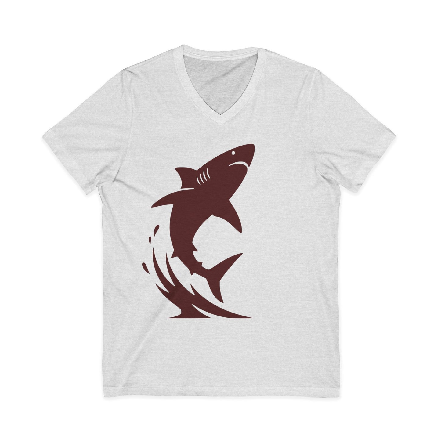 •V• Shark V-Neck Tee - Breach Chocolate-Red