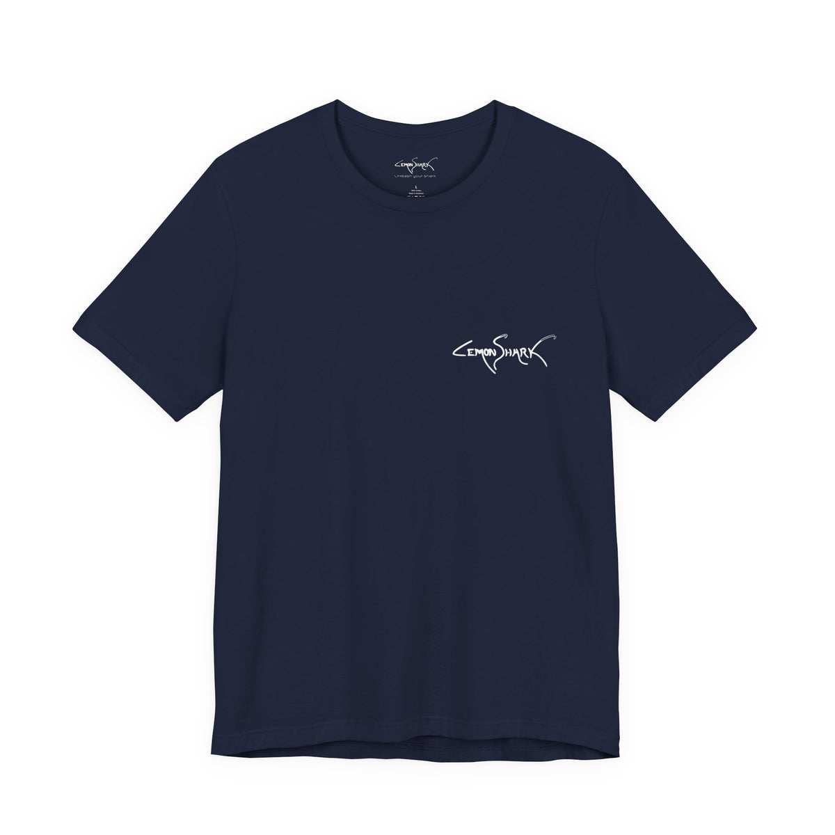 Dolphin Woodblock Tee - Wave (Back Image, Front Logo)
