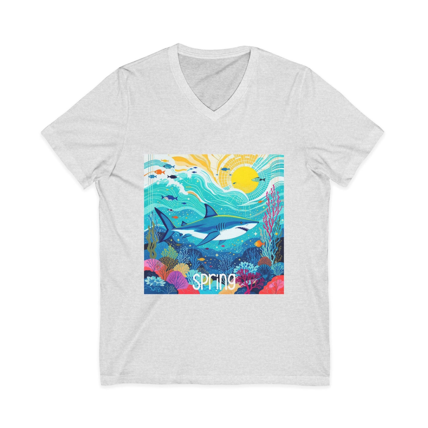 •V• Shark V-Neck Tee - Ocean Seasons 1 Spring