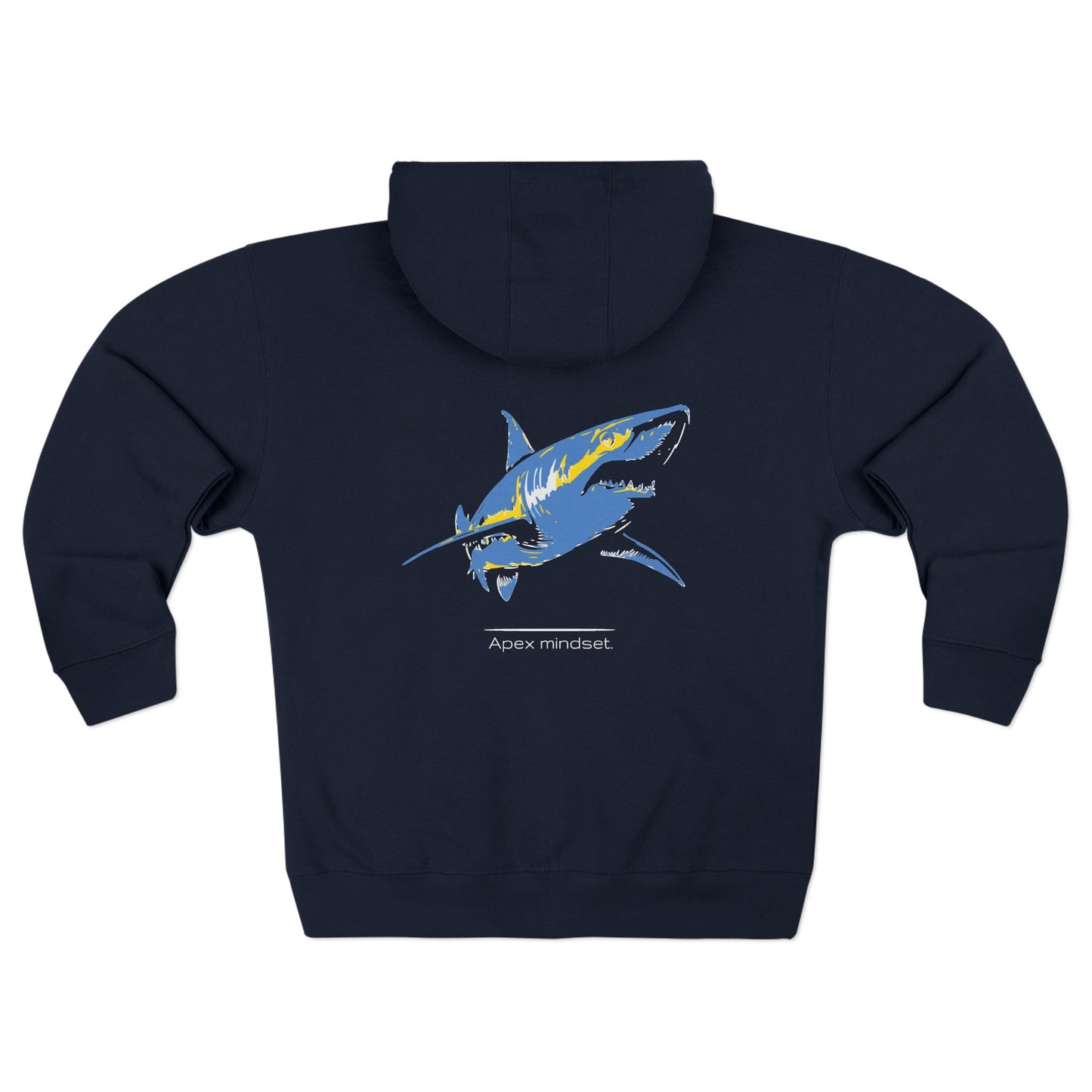 Blue Shark "Apex mindset" Graphic Unisex Comfort Zip Hoodie