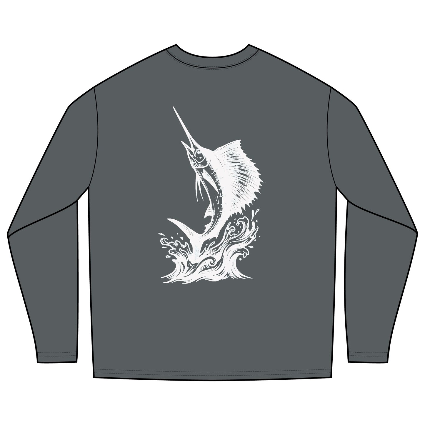 Rash Guard – Sailfish Club (Back Image, Front Text)