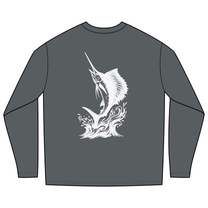 Rash Guard – Sailfish Club (Back Image, Front Text)