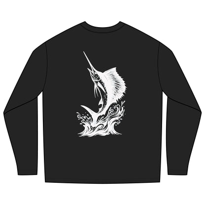 Rash Guard – Sailfish Club (Back Image, Front Text)