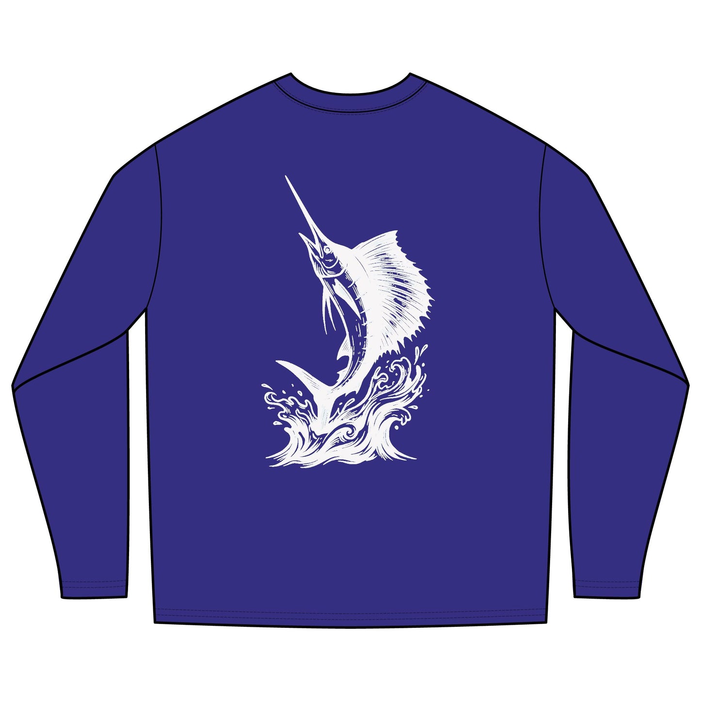 Rash Guard – Sailfish Club (Back Image, Front Text)