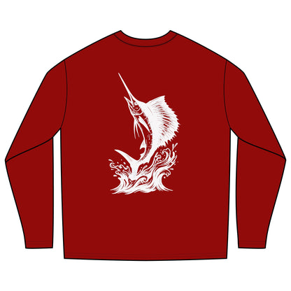 Rash Guard – Sailfish Club (Back Image, Front Text)