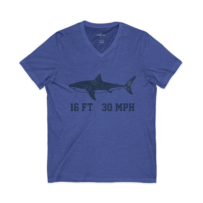 Shark V-Neck Tee - Stats