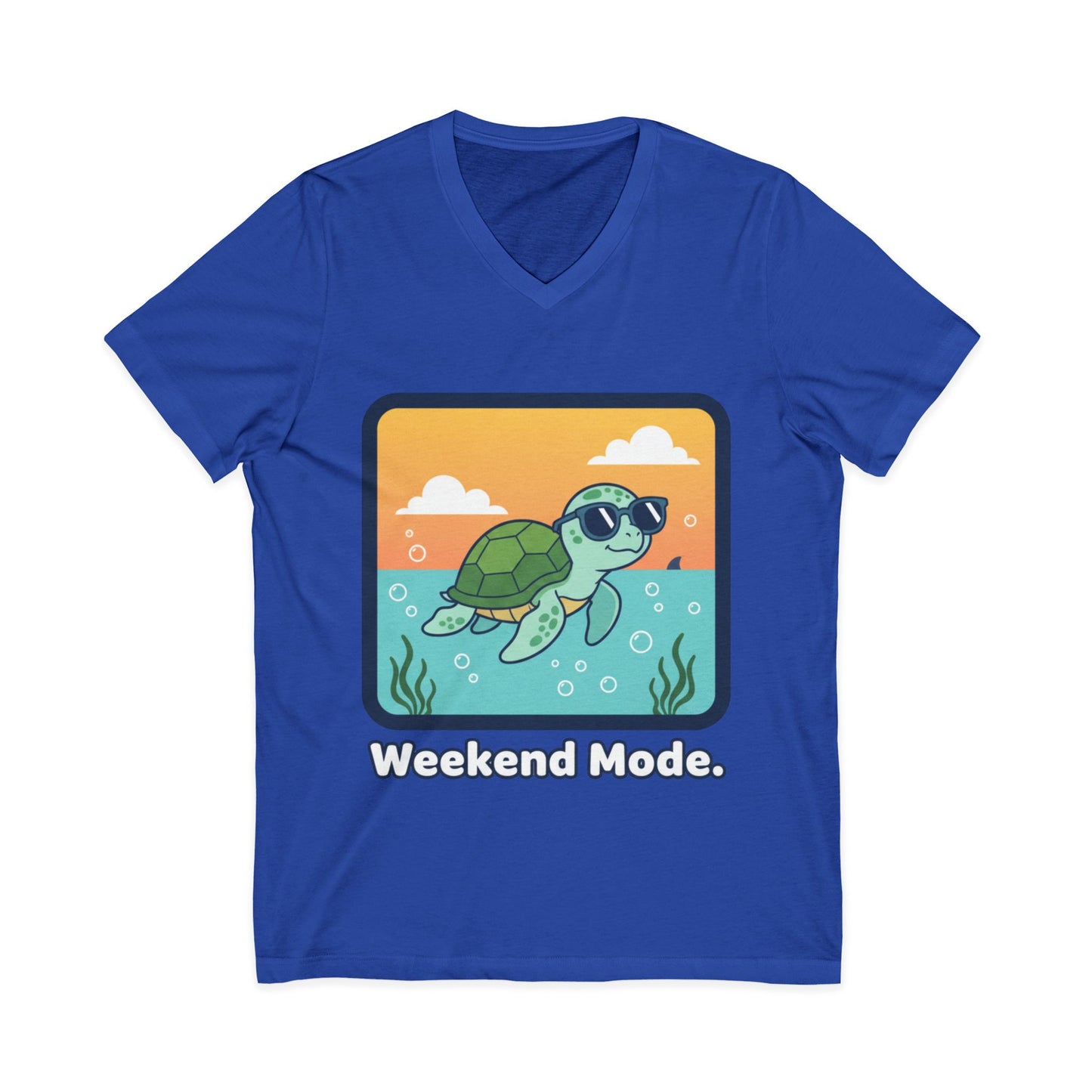•V• Turtle V-Neck Tee - "Weekend Mode"