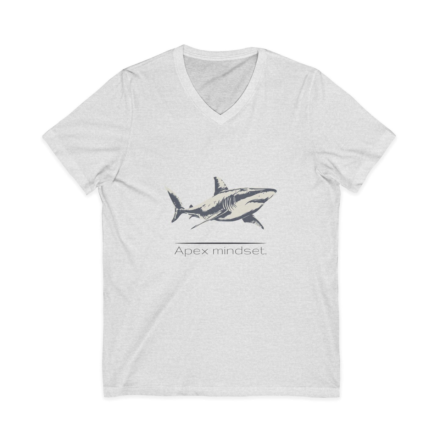 Great White Shark "Apex mindset" V-Neck Graphic Unisex Jersey Tee