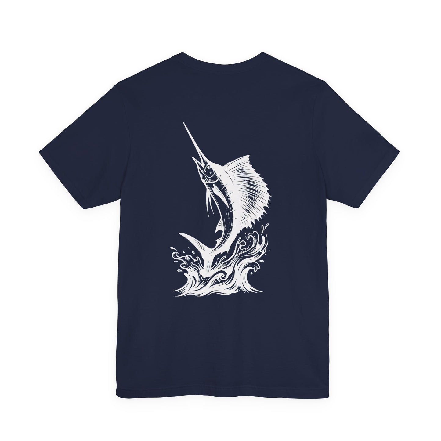 Sailfish Tee - Sailfish Club Inverted Leap (Badge on Front)