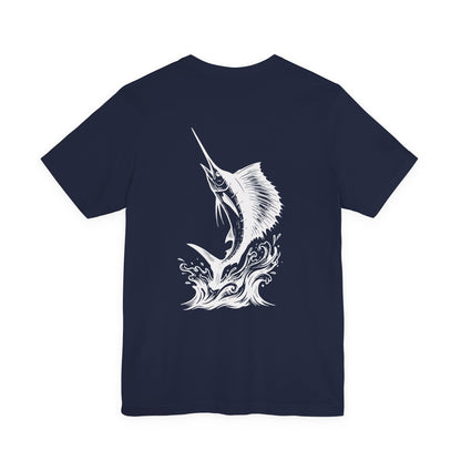 Sailfish Tee - Sailfish Club Inverted Leap (Badge on Front)