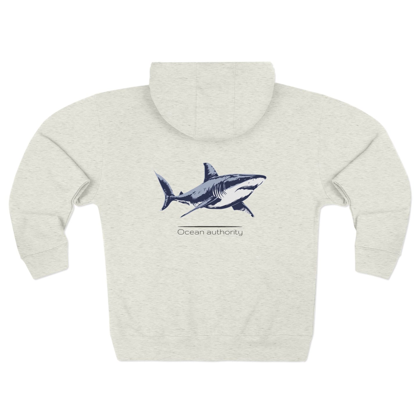 Great White Shark "Ocean authority" Graphic Unisex Comfort Zip Hoodie
