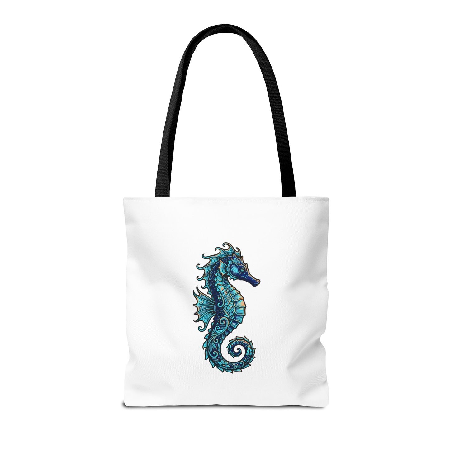 Seahorse Art Tote Bag — Nautical Ocean Tote
