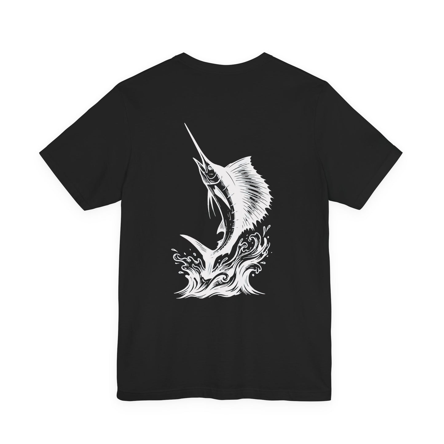 Sailfish Tee - Sailfish Club Inverted Leap (Badge on Front)
