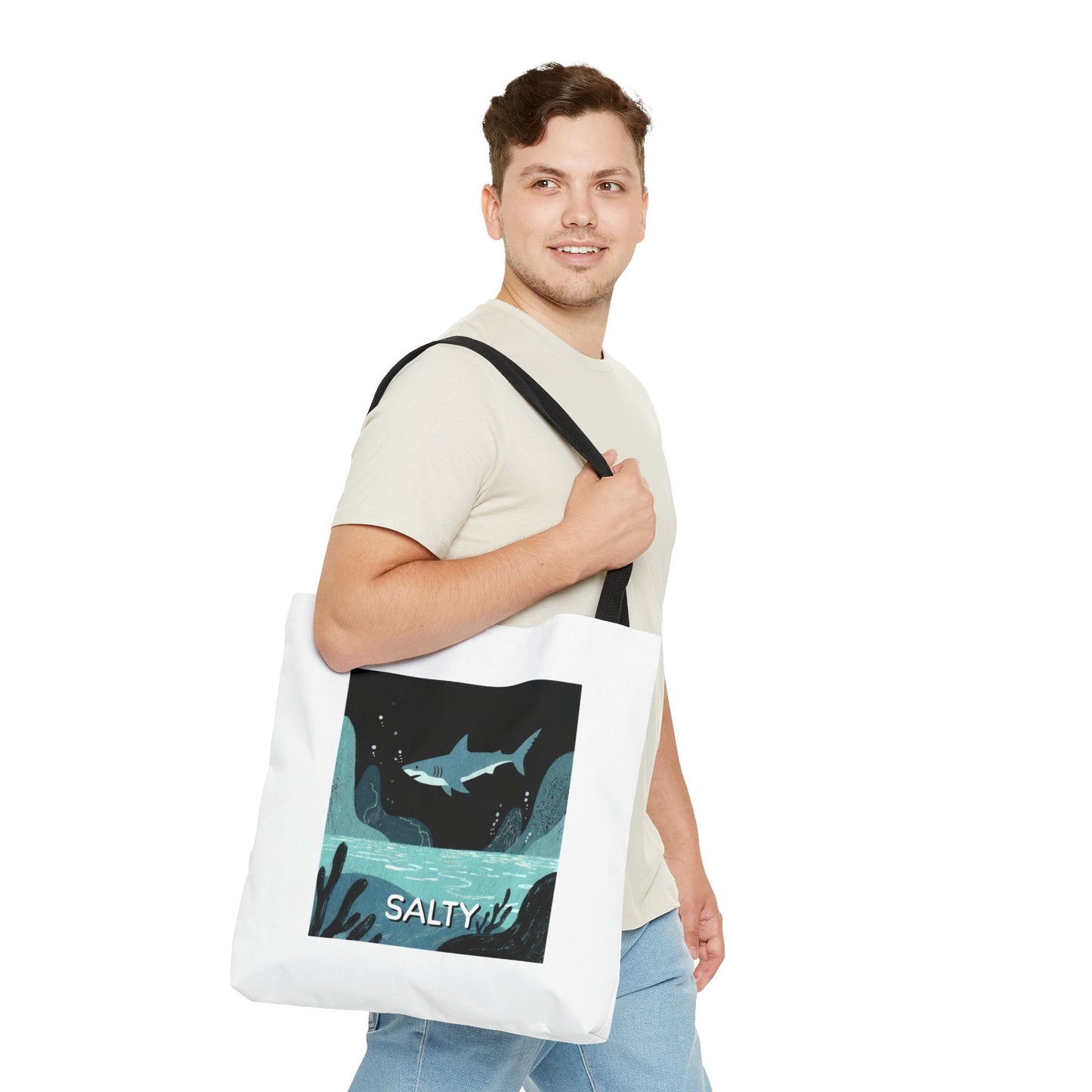 Shark Tote Bag - "Salty"