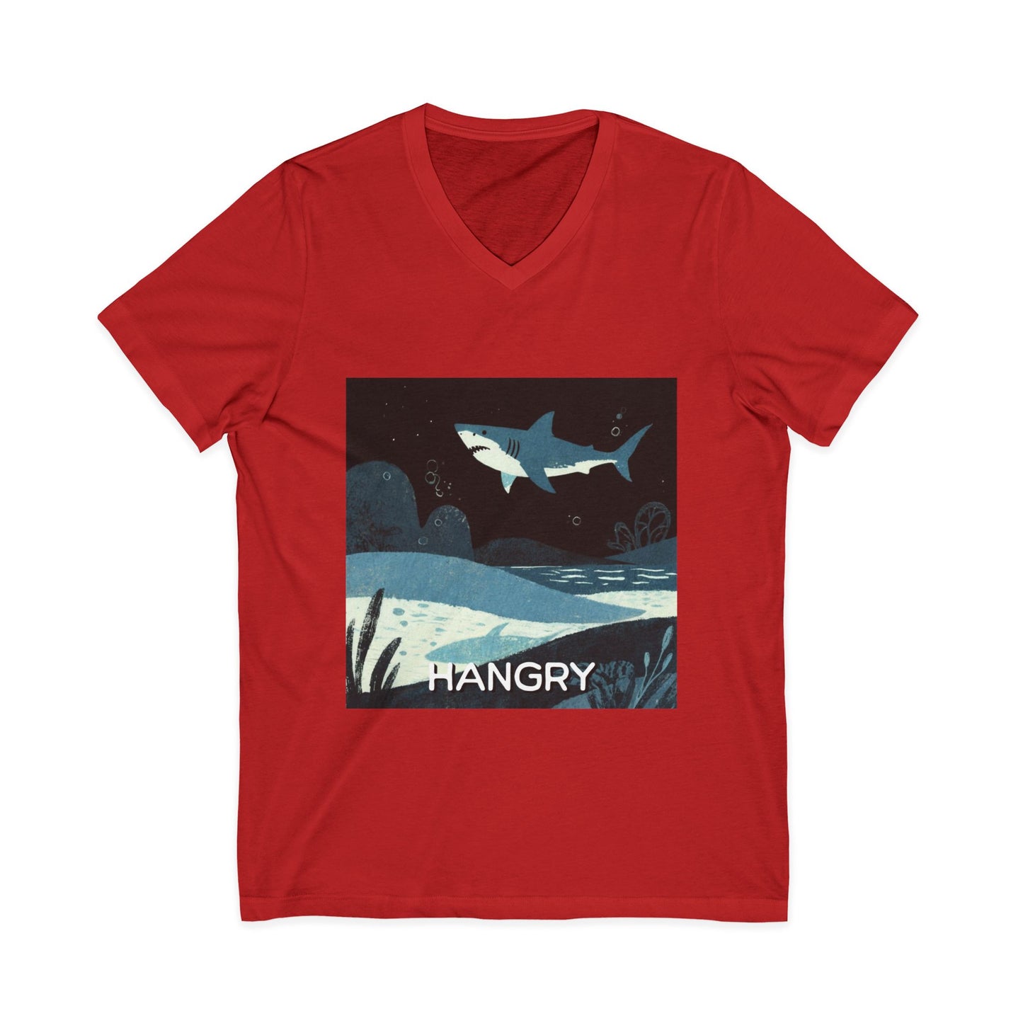 •V• Shark V-Neck Tee - Hangry