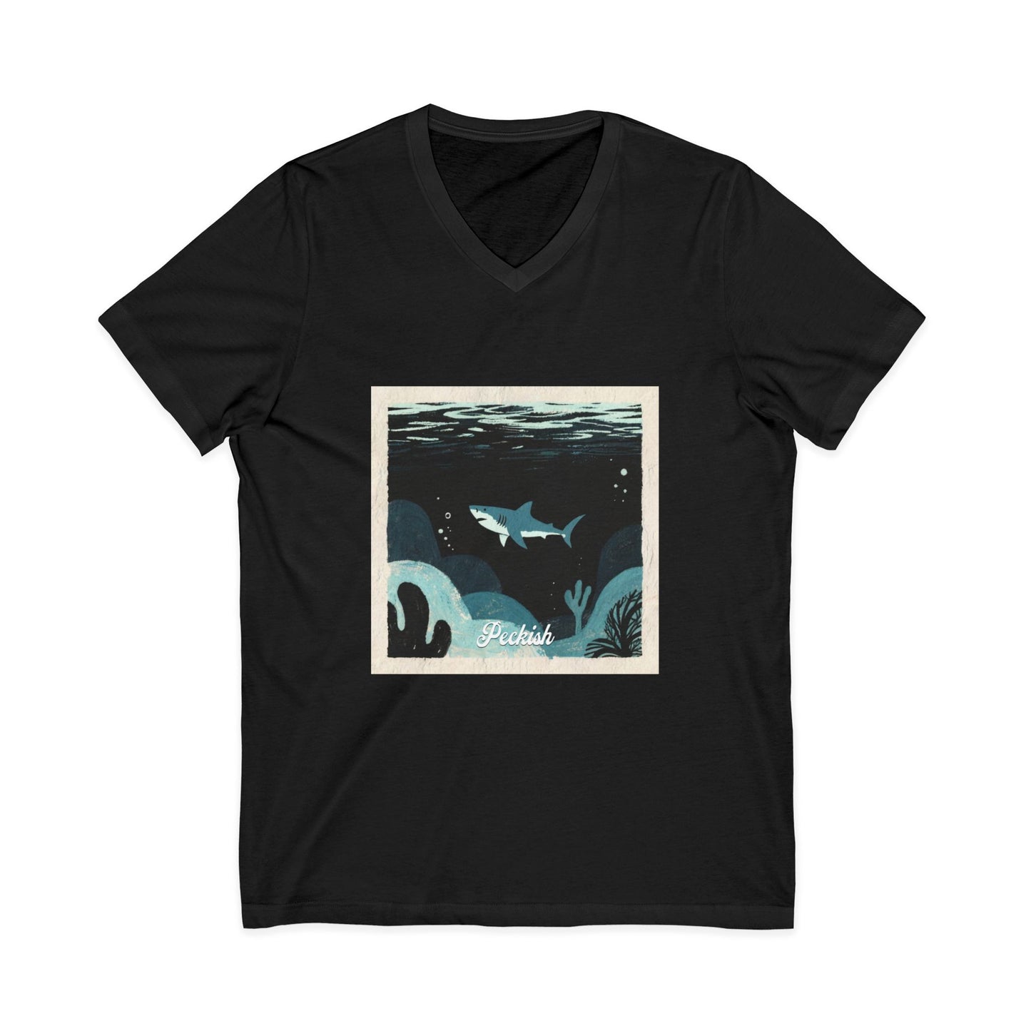 •V• Shark V-Neck Tee - Peckish