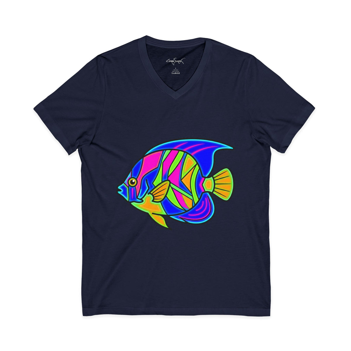 Neon Angelfish V-Neck Tee - Solo