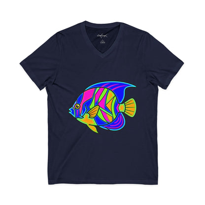 Neon Angelfish V-Neck Tee - Solo