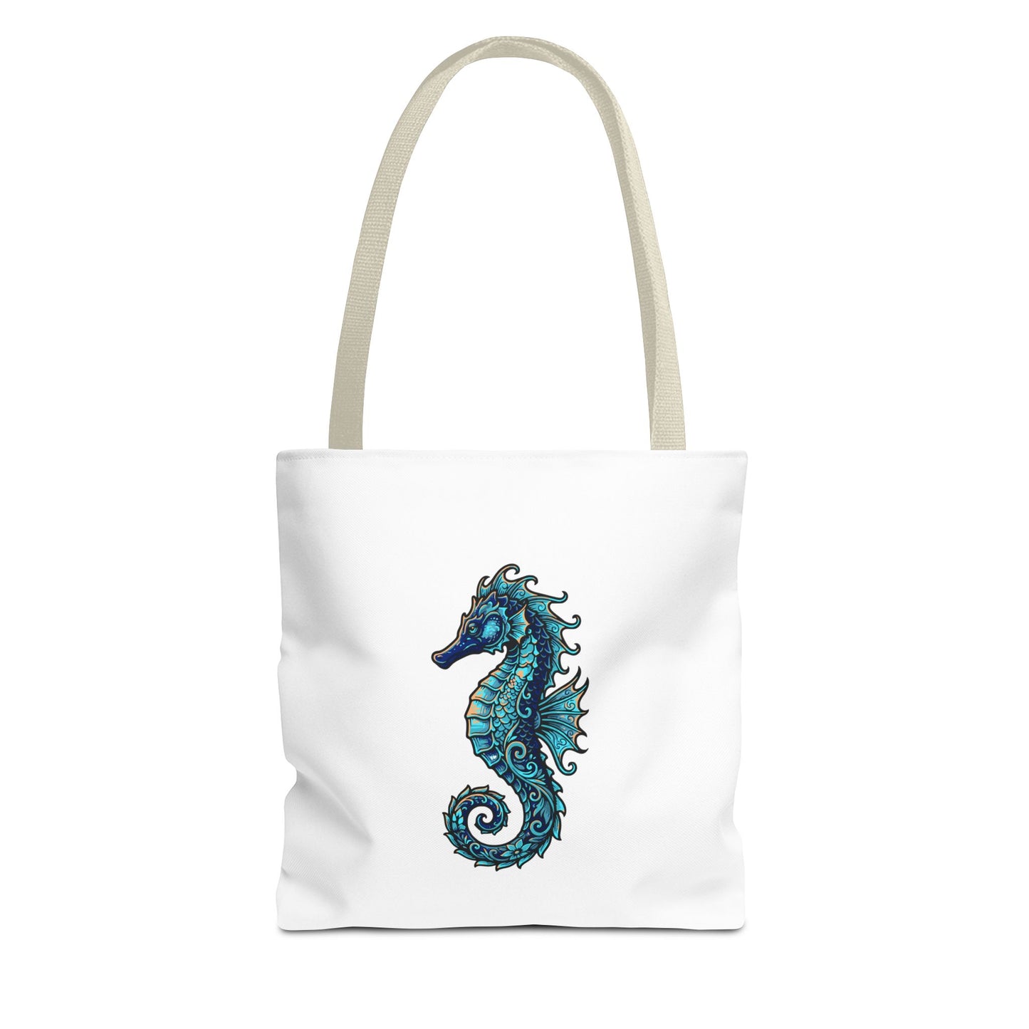 Seahorse Art Tote Bag — Nautical Ocean Tote