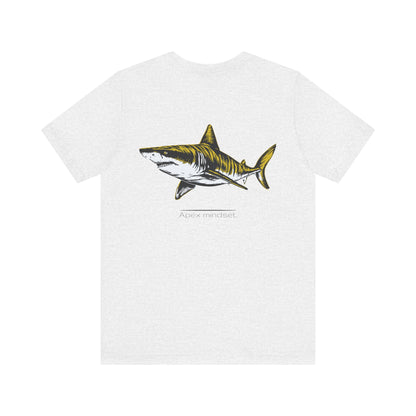 Shark Tee - Tiger Shark "Apex Mindset" Graphic Unisex Jersey Tee (graphic on back)