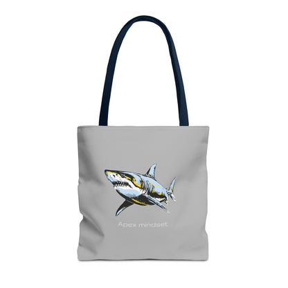 Shark Tote Bag - "Apex Mindset" Graphic Ocean Shopper