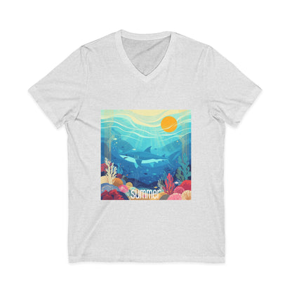•V• Shark V-Neck Tee - Ocean Seasons 1 Summer