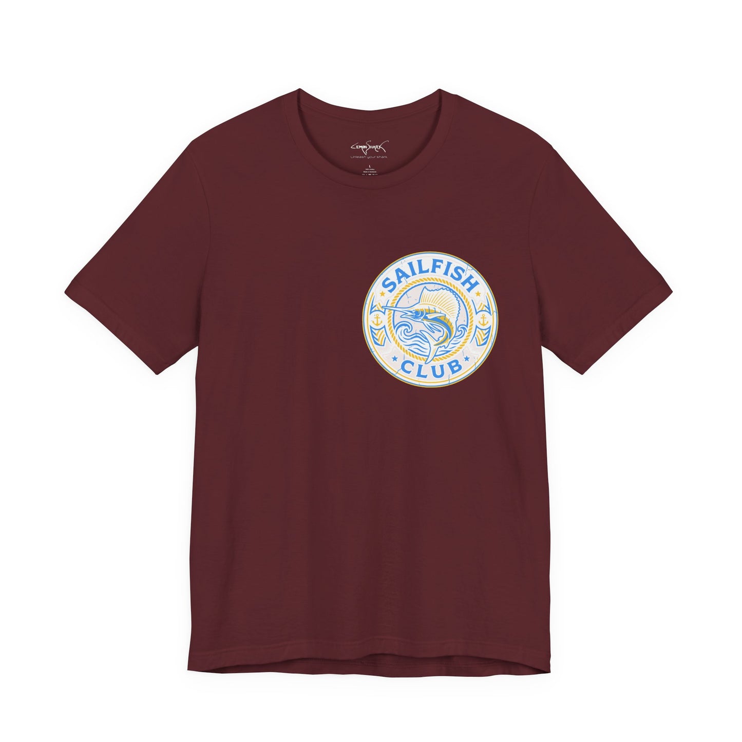 Sailfish Tee - Sailfish Club Inverted Leap (Badge on Front)