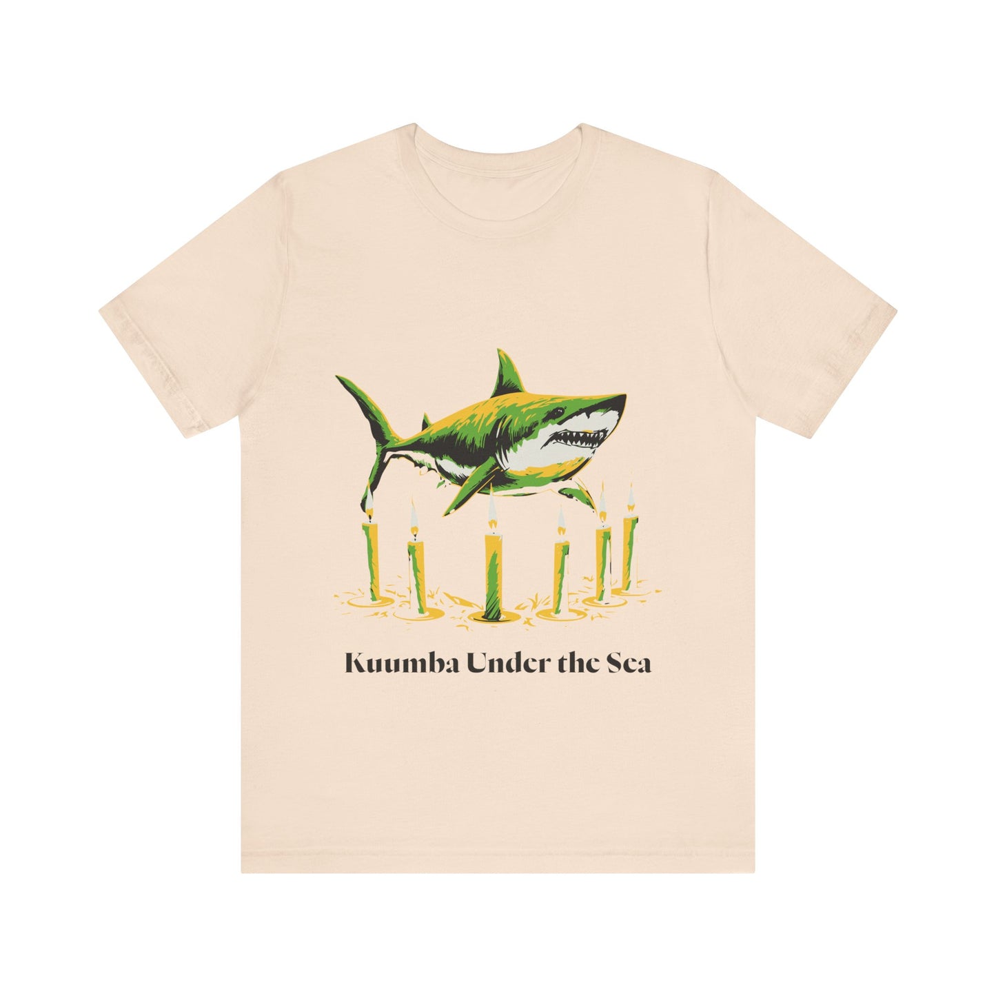 Kwanzaa Shark Tee - Kuumba Under the Sea Graphic Unisex Jersey Tee