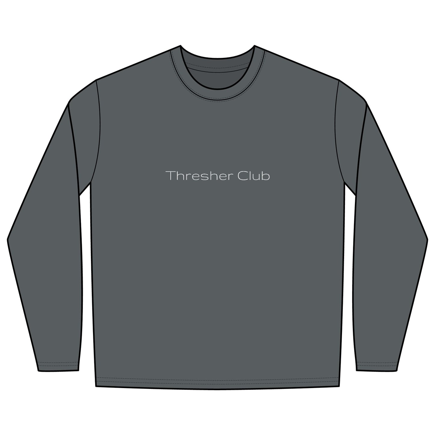 Rash Guard — Thresher Club (Back Image, Front Text)