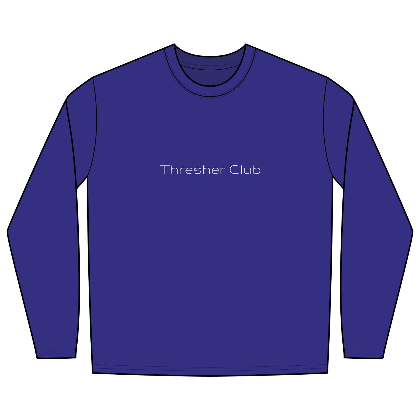 Rash Guard — Thresher Club (Back Image, Front Text)