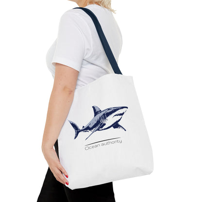 Shark Tote Bag — 'Ocean Authority' & 'Unleash Your Shark' Printed Tote
