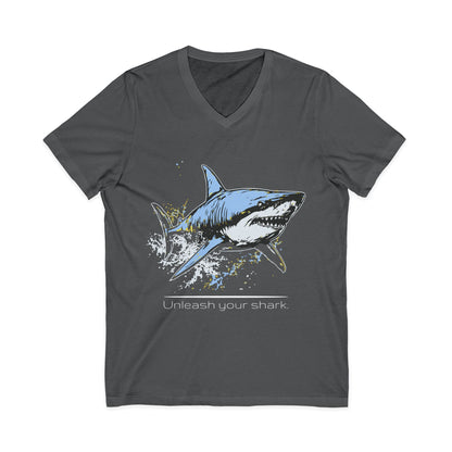 •V• Shark V-Neck Tee - Ultimate Unleash Your Shark