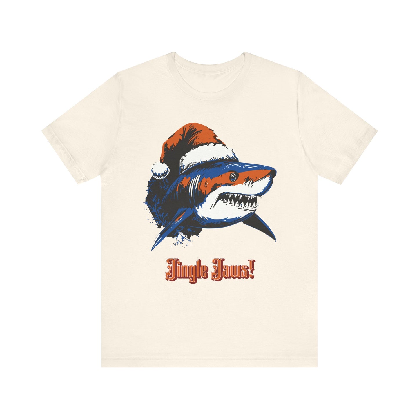 Christmas Shark Tee - Jingle Jaws Graphic Unisex Jersey Tee