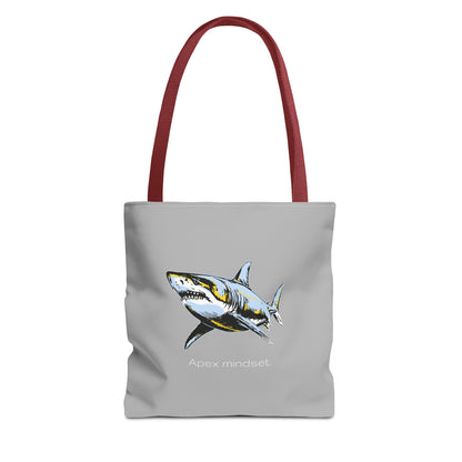 Shark Tote Bag - "Apex Mindset" Graphic Ocean Shopper