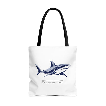 Shark Tote Bag — 'Ocean Authority' & 'Unleash Your Shark' Printed Tote