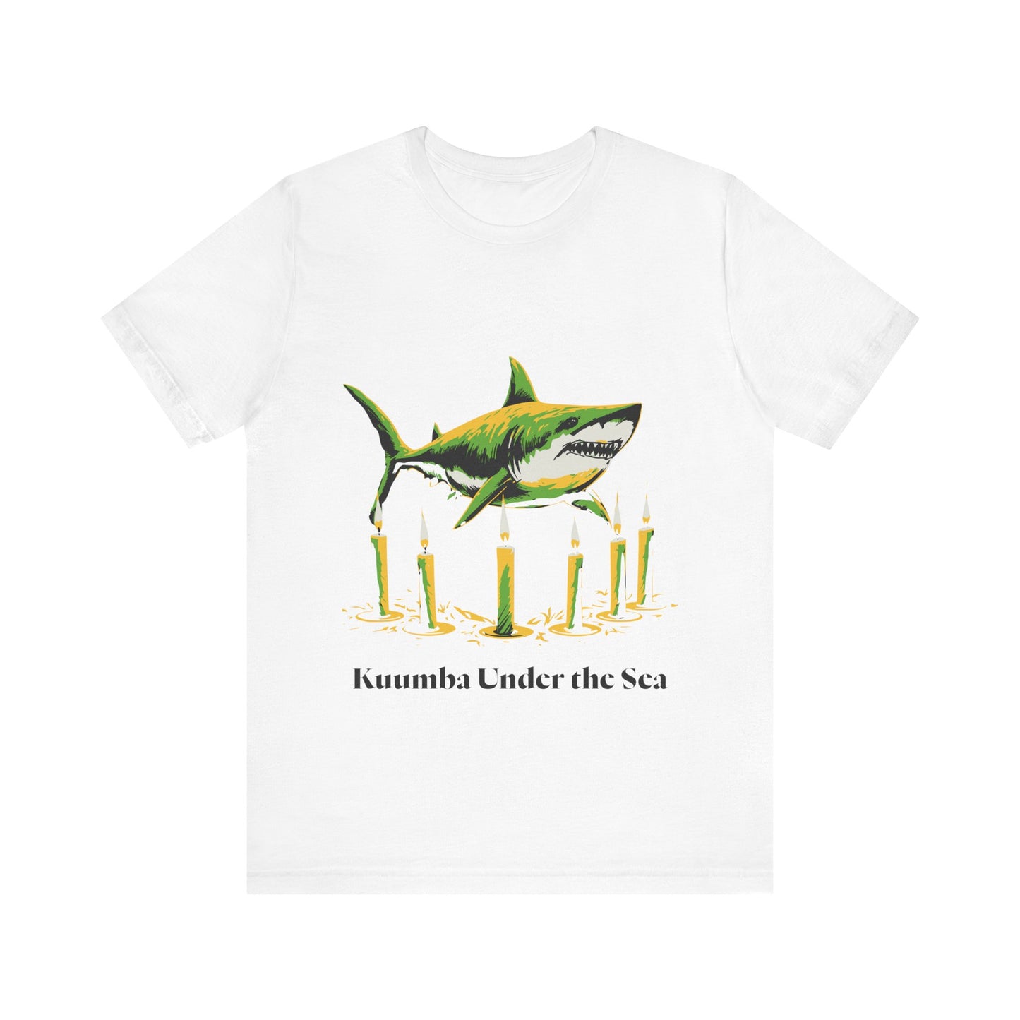 Kwanzaa Shark Tee - Kuumba Under the Sea Graphic Unisex Jersey Tee