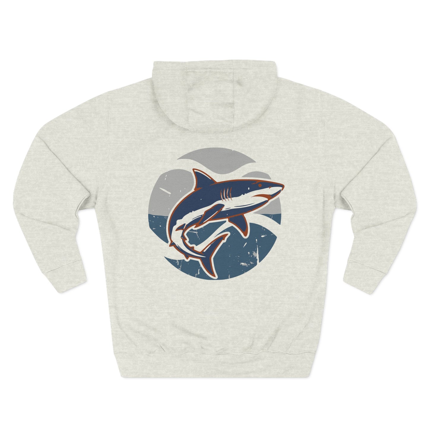 Shark Pullover Hoodie - Retro SeaBlue (Logo on Front)