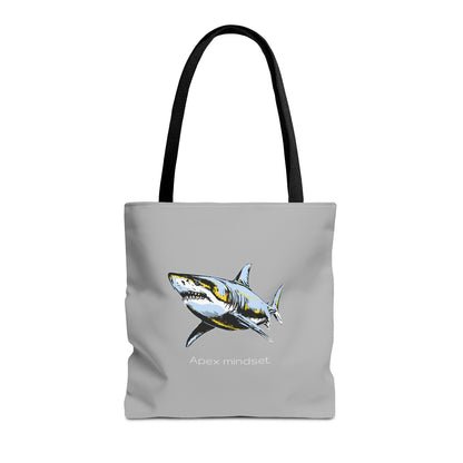 Shark Tote Bag - "Apex Mindset" Graphic Ocean Shopper
