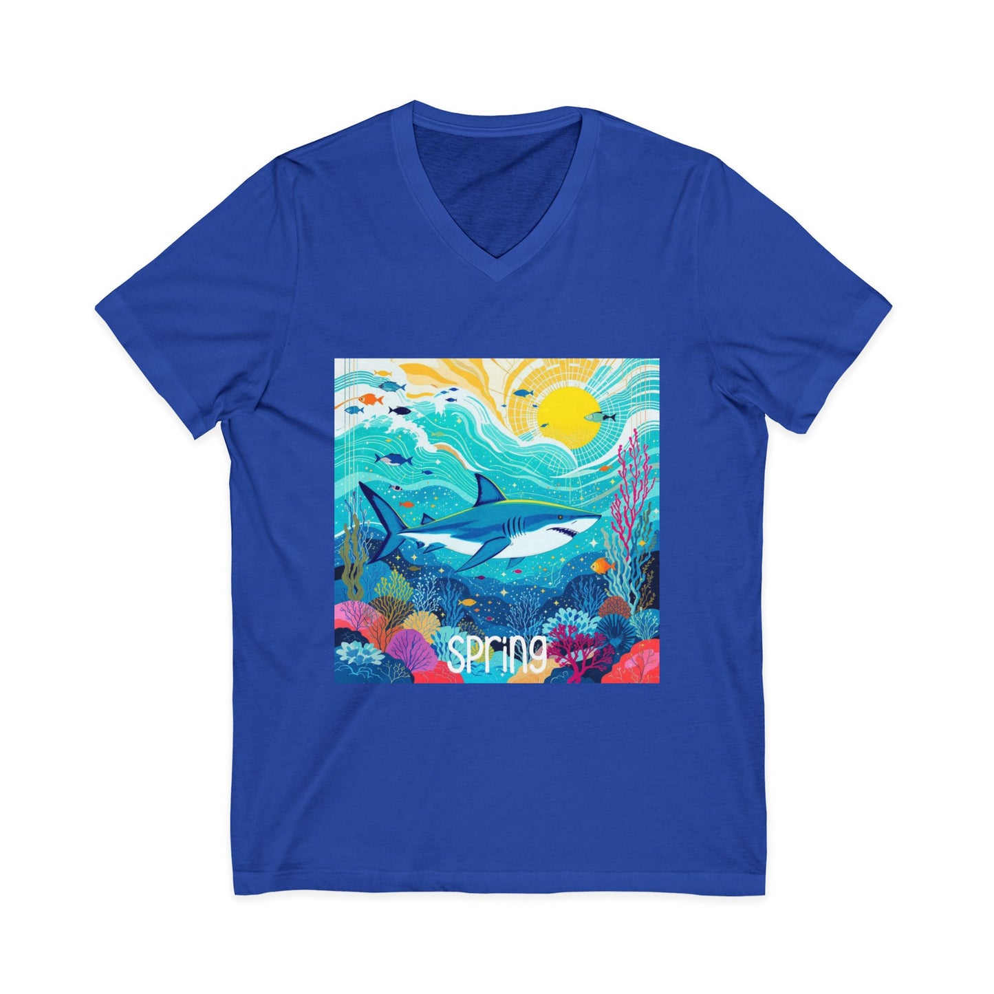 •V• Shark V-Neck Tee - Ocean Seasons 1 Spring