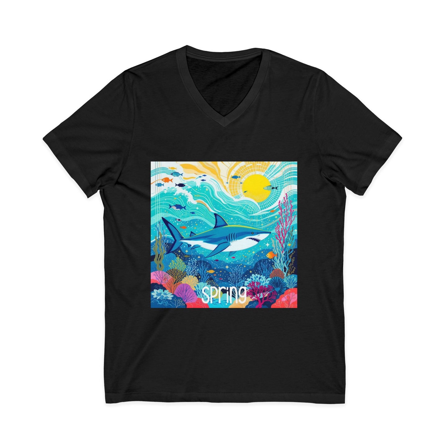 •V• Shark V-Neck Tee - Ocean Seasons 1 Spring