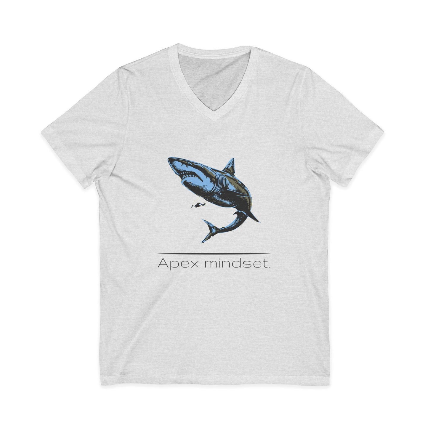 Great White Shark "Apex mindset" V-Neck Graphic Unisex Jersey Tee