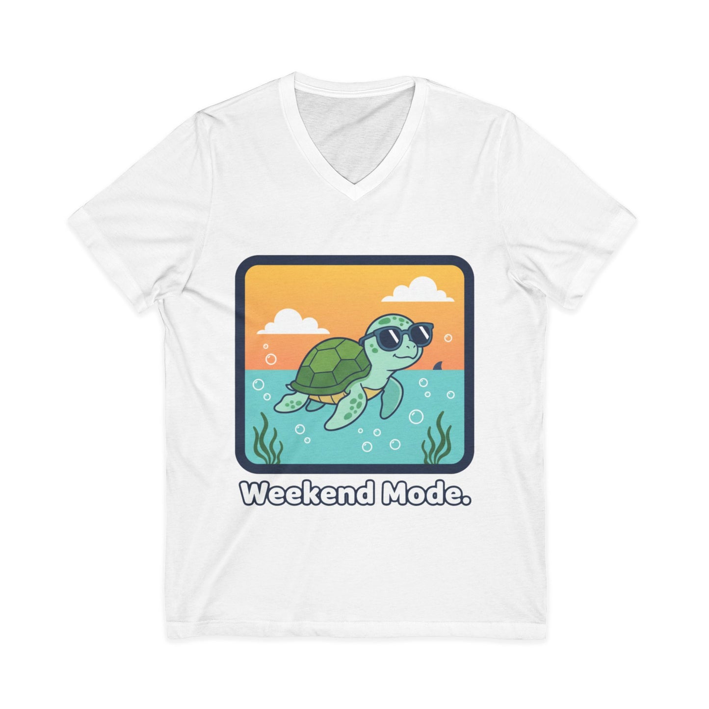 •V• Turtle V-Neck Tee - "Weekend Mode"