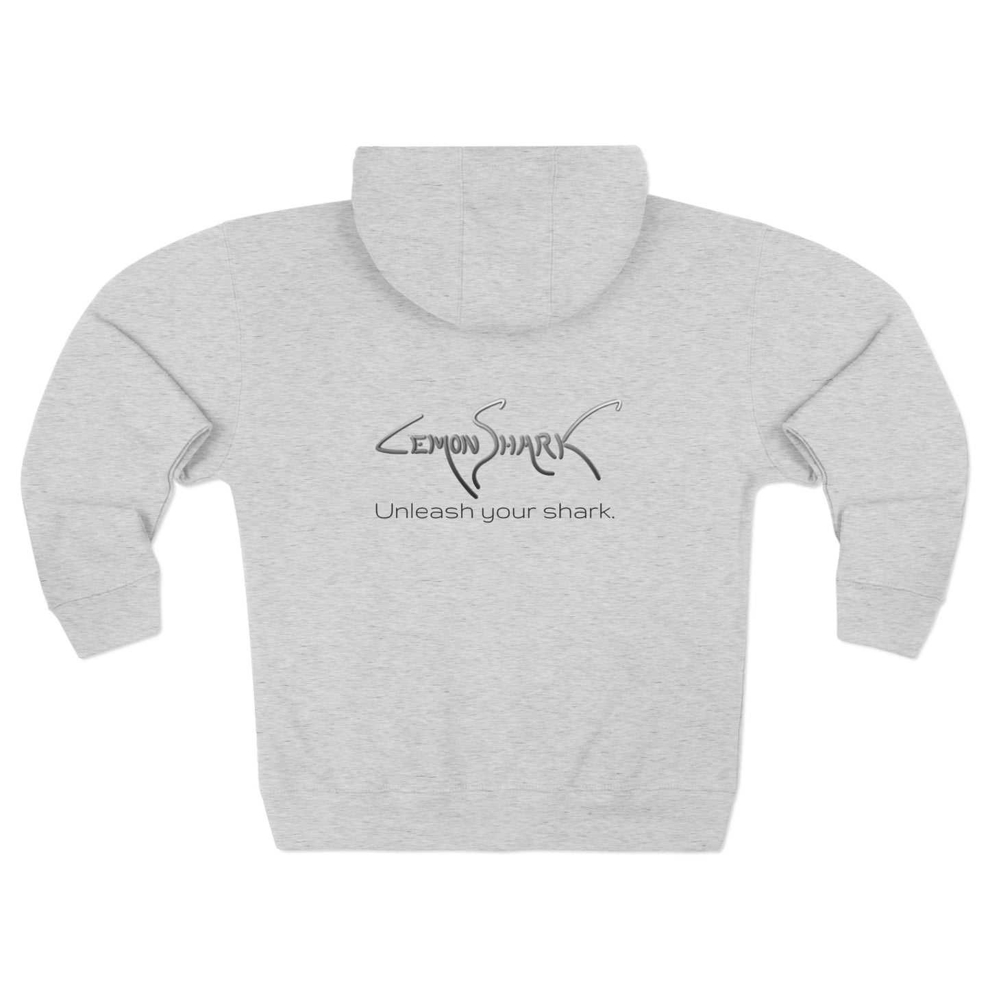 Lemon Shark Logo "Unleash your shark" Graphic Unisex Comfort Zip Hoodie