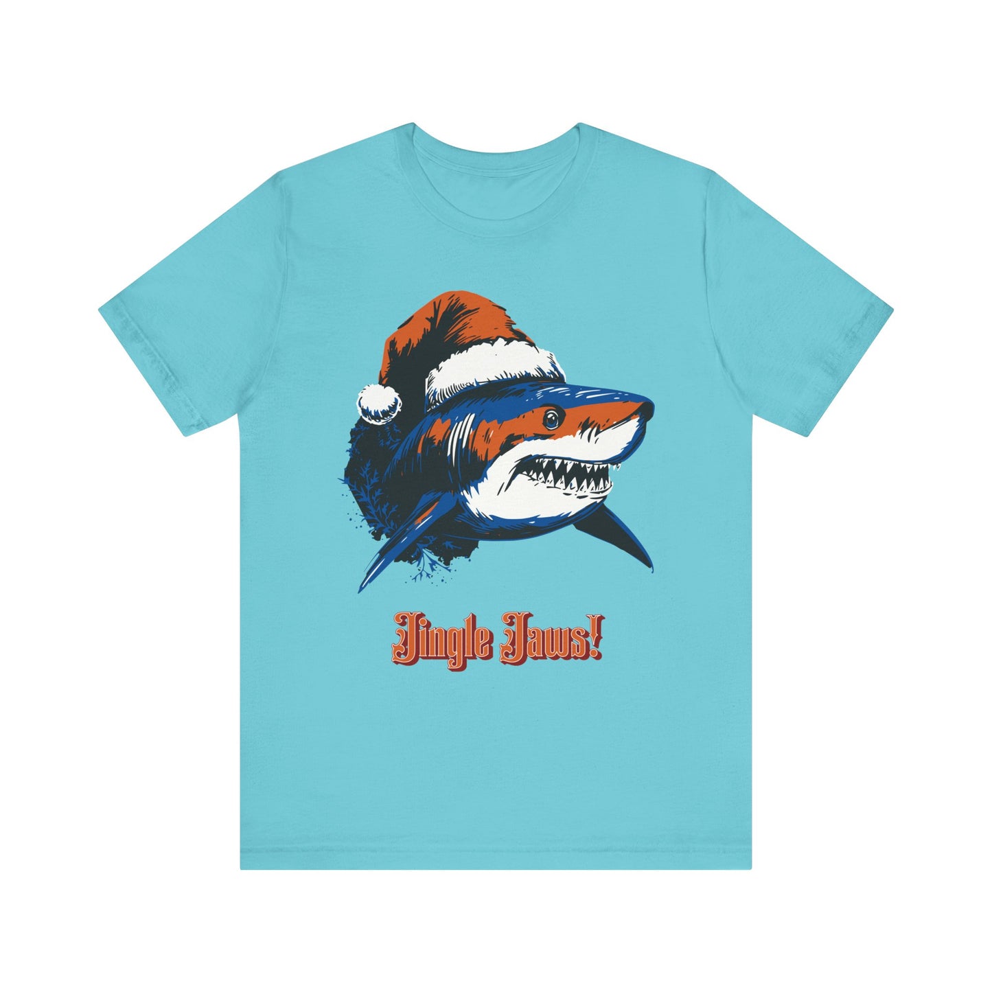 Christmas Shark Tee - Jingle Jaws Graphic Unisex Jersey Tee