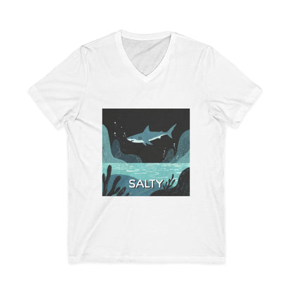 •V• Shark V-Neck Tee - Salty